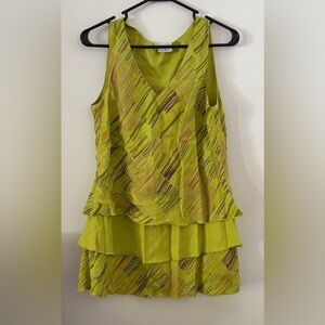 Click Boho Green Layered Sleeveless Top Tank Top Blouse Women’s Size Medium M